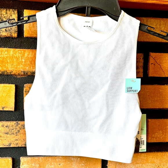 DSG Tops - DSG Women’s Highneck Ribbed Fitted Brami Pure White Top